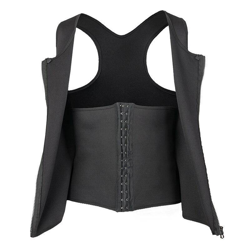 Männer Taille Trainer Weste Korsett Neopren Sauna Anzug Workout Tank Tops Shapewear Gewicht Verlust Abnehmen Body Shaper Kompression Shirt M schwarz von Joom DACH
