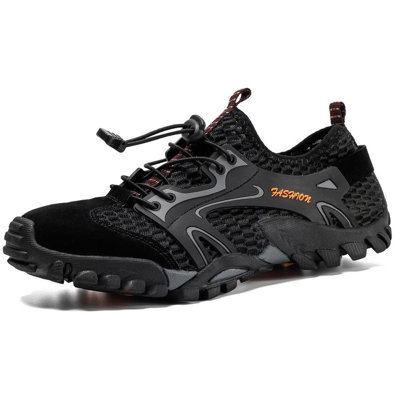 Männer Trekking Waten Schuhe Atmungsaktive Mesh Klettern Wandern Turnschuhe Upstream Barfuß Aqua Schuhe Outdoor Wasser Sport Schuh Plus Größe 38-47 43 schwarz von Joom DACH
