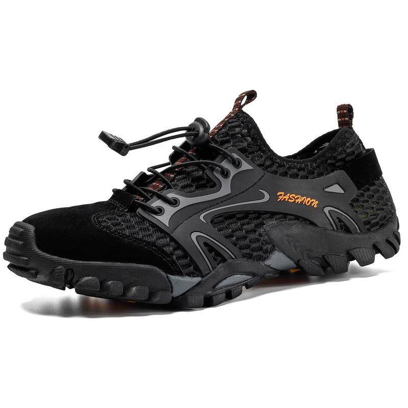 Männer Trekking Waten Schuhe Atmungsaktive Mesh Klettern Wandern Turnschuhe Upstream Barfuß Aqua Schuhe Outdoor Wasser Sport Schuh Plus Größe 38-47 43 schwarz von Joom DACH