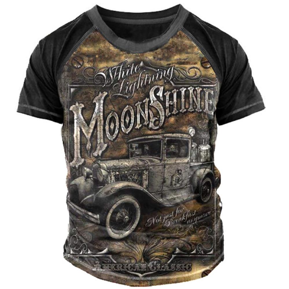 Männer Vintage Motorrad T Hemd 3d Druck Casual Kurzarm Lose Übergroßen T-shirts Für Männer Sweatshirt männer Top Kleidung camise 3XL von Joom DACH