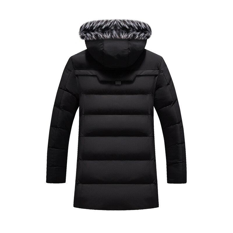 Männer Winter Jacke Mit Kapuze Beiläufige Lange Dicke Fleece Parkas Jacken Mantel Männer Pelz Kragen Outdoor Military Taschen Mantel XXL von Joom DACH