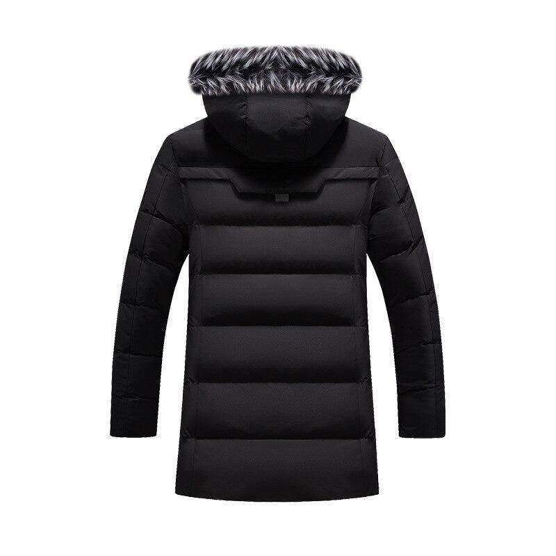 Männer Winter Jacke Mit Kapuze Beiläufige Lange Dicke Fleece Parkas Jacken Mantel Männer Pelz Kragen Outdoor Military Taschen Mantel XXL von Joom DACH