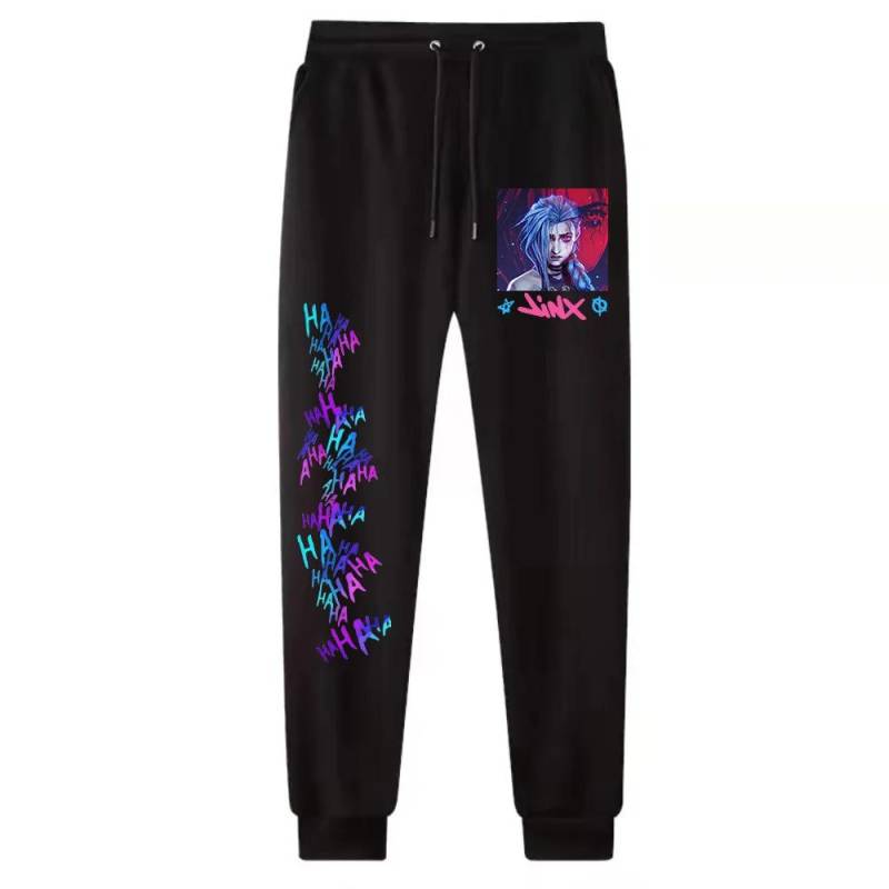 Männer und Frauen Arcane-Jinx Anime Freizeithose Modetrend Harajuku Fitness Jogginghose Männer Frauen Sport-Schweißhose 3XL von Joom DACH