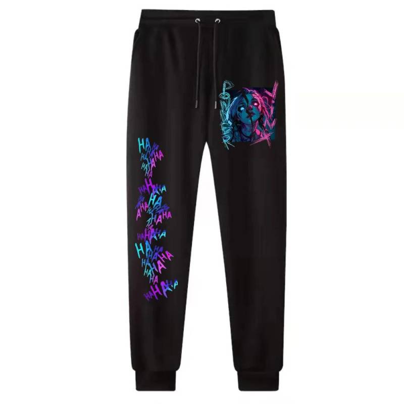 Männer und Frauen Arcane-Jinx Anime Freizeithose Modetrend Harajuku Fitness Jogginghose Männer Frauen Sport-Schweißhose L von Joom DACH