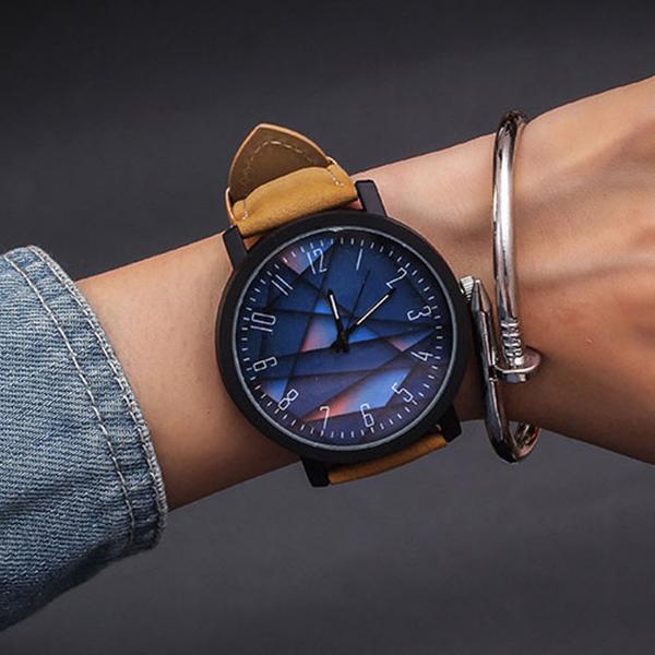 Männer und Frauen Mode kreative Persönlichkeit einfache wasserdichte Retro-Uhr Rubiks cube brown von Joom DACH