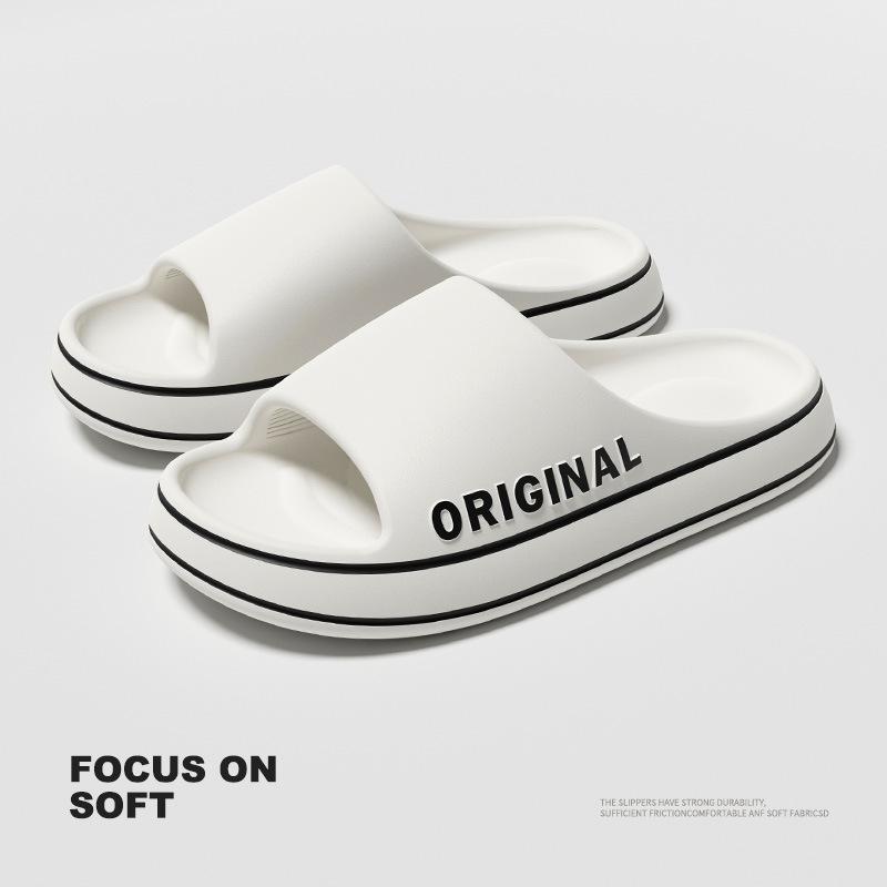 Männer und Frauen Trend neue Sommer Hausschuhe EVA weichen Boden Wolke Rutschen leichte Strandschuhe männlich geeignet für drinnen und draußen 42-43 weiß von Joom DACH