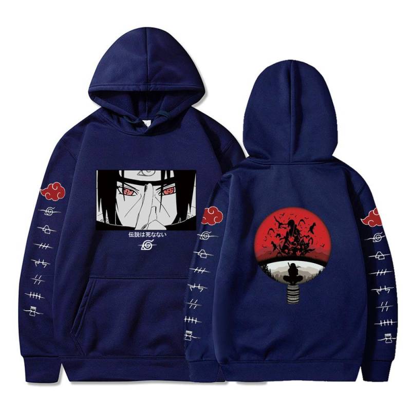 Männer und Frauen japanische Anime Naruto Grafik Uchiha Itachi klassische Hoodie Pullover Hoodie Herbst und Winter Jogging Sportswear Top S von Joom DACH