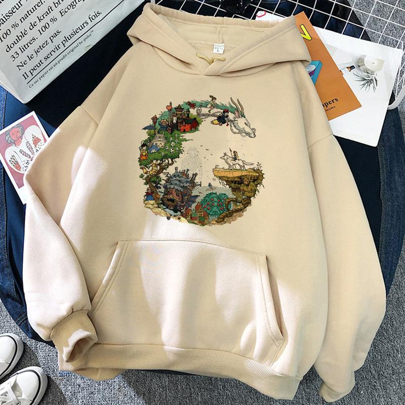 Männer und Frauen lange Ärmel Studio Ghibli Totoro japanische Anime lustige Cartoon Hoodie Frauen Chihiros Miyazaki Hayao Sweatshirt 90er Jahre L von Joom DACH