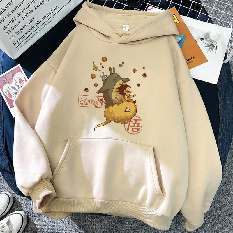 Männer und Frauen lange Ärmel Studio Ghibli Totoro japanische Anime lustige Cartoon Hoodie Frauen Chihiros Miyazaki Hayao Sweatshirt 90er Jahre XL von Joom DACH