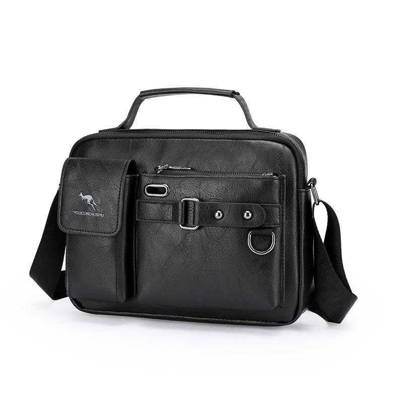 Männlich Messenger Bags Hohe Qualität Business Büro Aktentasche Mode Umhängetaschen männer Schulter PU Leder Taschen 29cm*7cm*20cm schwarz von Joom DACH