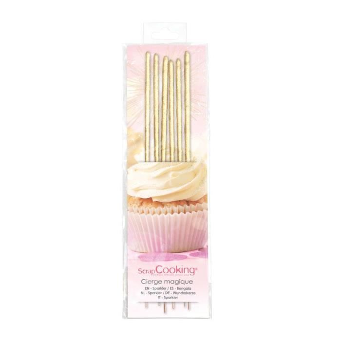 Magic Candles - SCRAPCOOKING - 6 goldene Kerzen - Gelb - Interieur - Geburtstag von Joom DACH