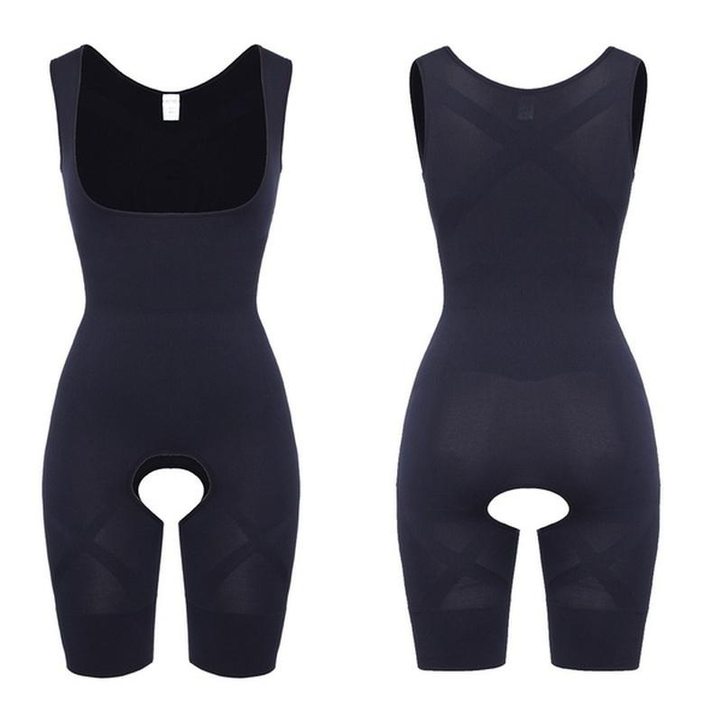 Magic Full Body Shaper Damen Taillentrainer Bauchkontrolle Oberschenkelformer Shapewear Korsett Schlankheitsunterwäsche Body M schwarz von Joom DACH