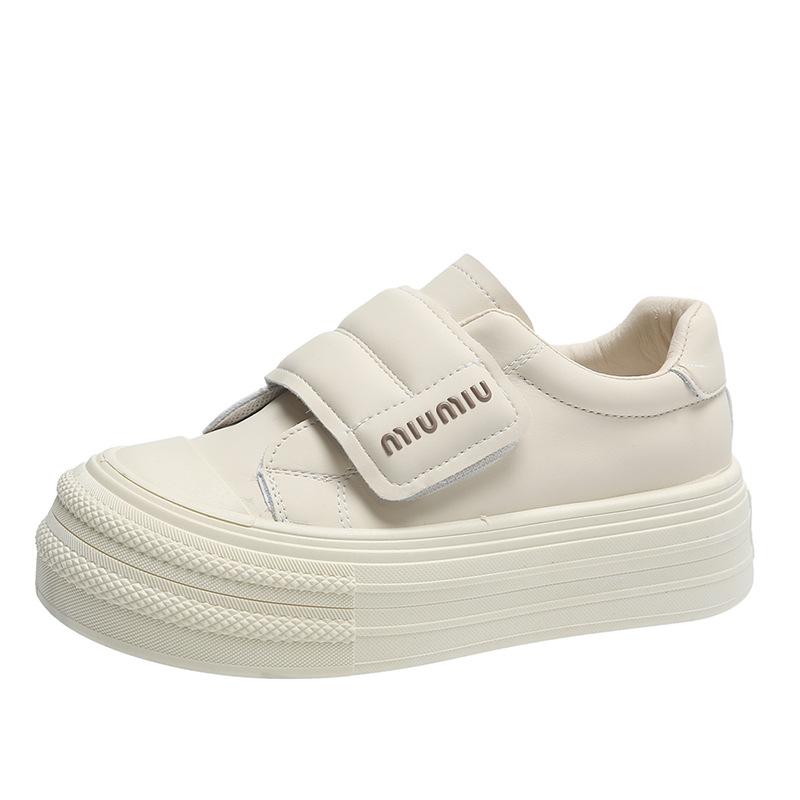 Magic Stick Sneakers Frühling und Sommer Neue Echtleder Plateau Weiße Schuhe Kinder Studenten Allround Freizeit Sneaker 40 von Joom DACH