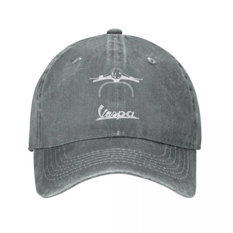 Maglietta Vespa Piaggio Baseball Caps Vintage Distressed Denim Cap Männer Frauen Laufen Outdoor Golf Hüte Kappe Adjustable graue von Joom DACH