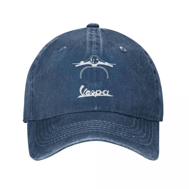 Maglietta Vespa Piaggio Baseball Caps Vintage Distressed Denim Cap Männer Frauen Laufen Outdoor Golf Hüte Kappe Adjustable navy blau von Joom DACH