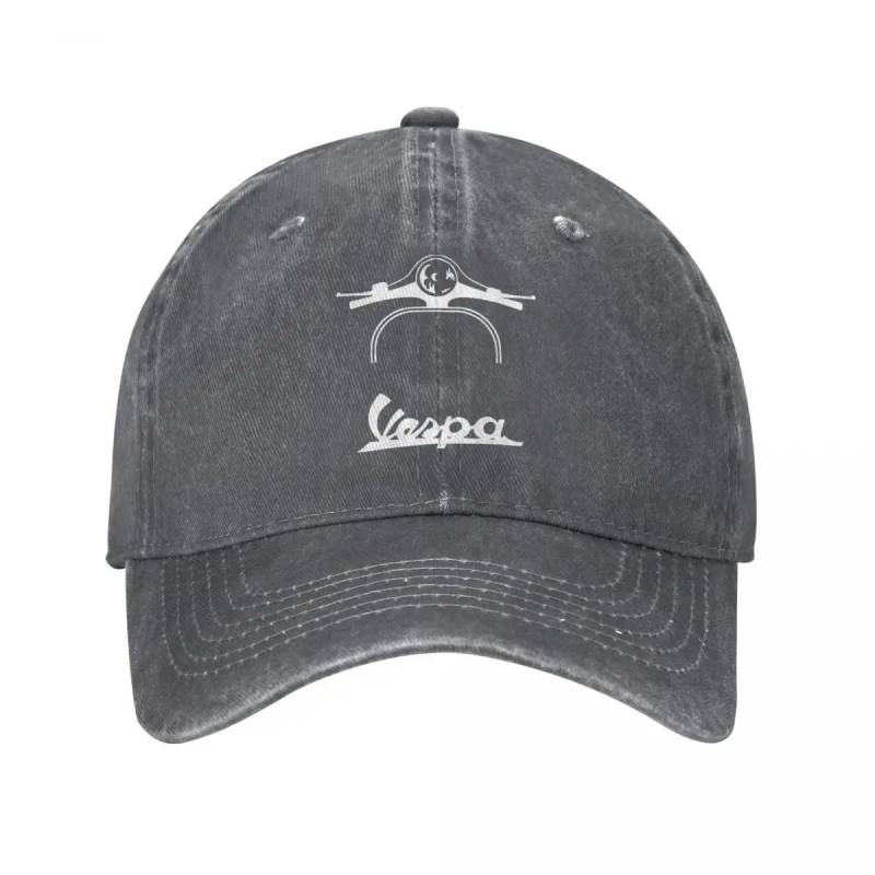 Maglietta Vespa Piaggio Baseball Caps Vintage Distressed Denim Cap Männer Frauen Laufen Outdoor Golf Hüte Kappe Adjustable dunkelgraue von Joom DACH