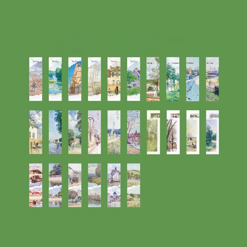 Magnetisches Lesezeichen, weltberühmtes Gemälde von Monet Van Gogh, antike Kunst, Seitenordner für Bücher, Leser, Schreibwaren von Joom DACH