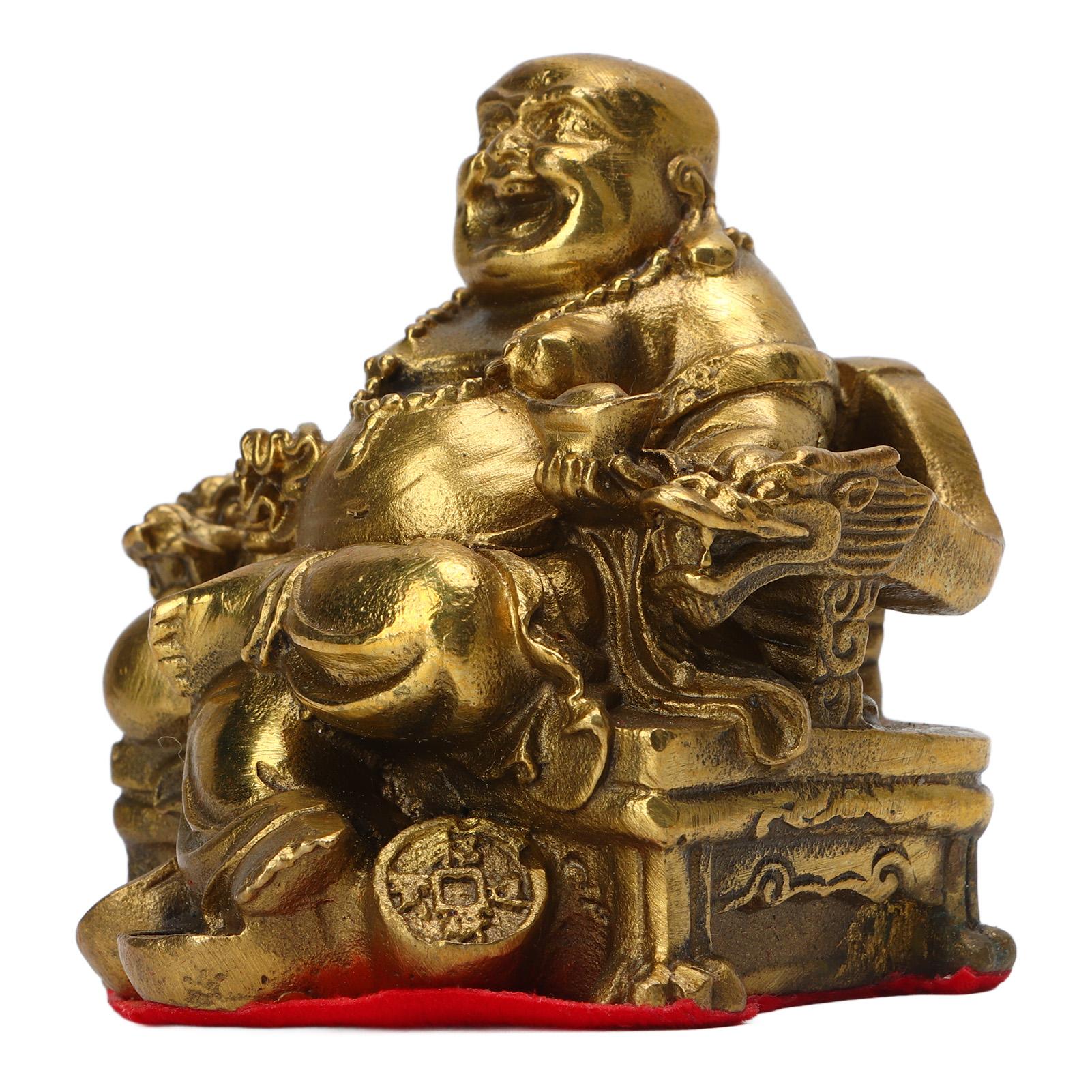 Maitreya-Statue, 6,5 cm hoch, robustes und langlebiges Messing, exquisite Details, lachende Buddha-Statue für Zuhause von Joom DACH
