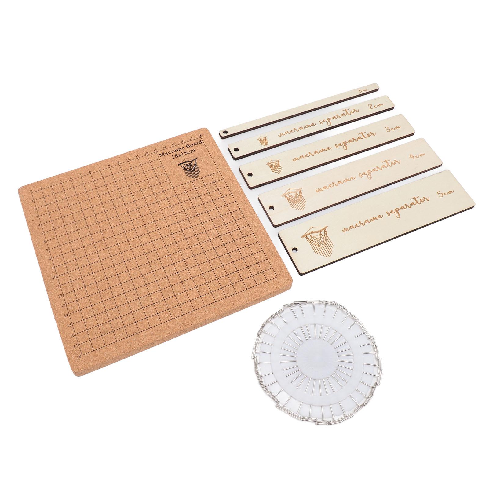 Makramee-Brett und Stecknadeln Doppelseitige Raster Makramee-Projektbrett mit 5 Linealen 30 T-Nadeln für Makramee-Brett und Stecknadeln Doppelseitige Raster Makramee-Projektbrett mit 5 Linealen 30 T-Nadeln für von Joom DACH