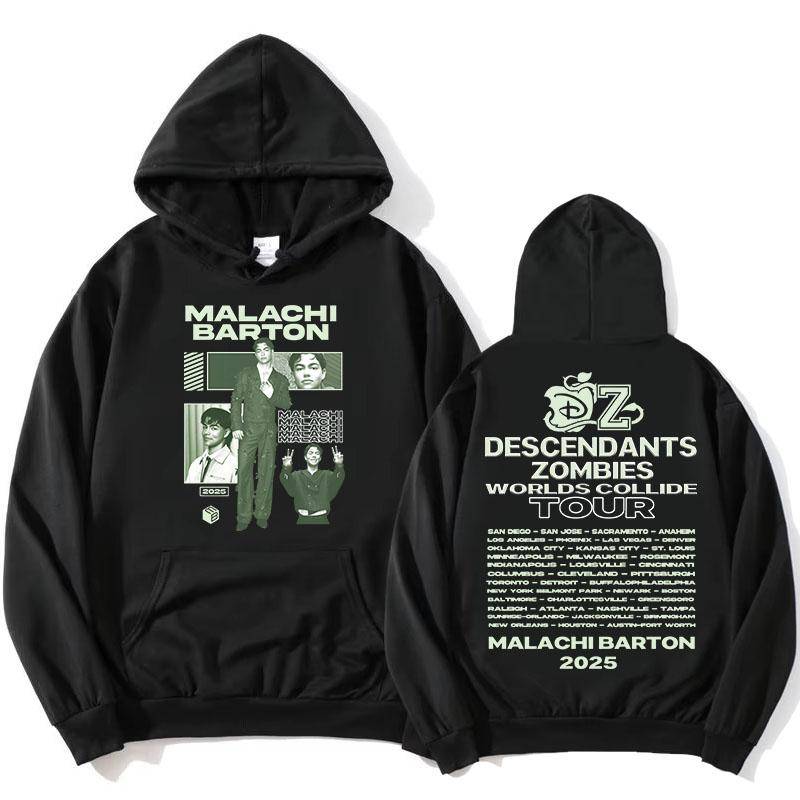 Malachi Barton Hoodies Zzombies Worlds Collide Tour Sweatshirts Langarm Mode Kapuzenpullover Filmdruck Kapuzenpulli Mädchen M von Joom DACH