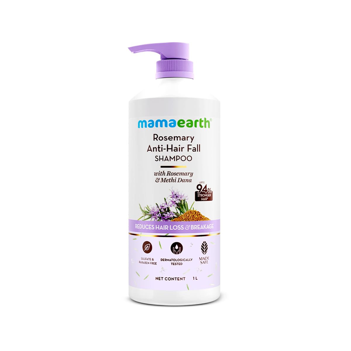 Mamaearth Rosmarin Anti-Haarausfall Shampoo 1 Liter Für Stärkeres Haar Reduziert Haarbruch Sulfatfrei Für Männer Frauen von Joom DACH