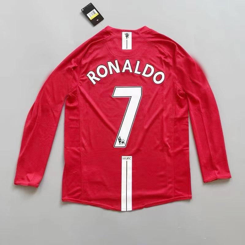Man United 07-08 Retro Nein. 7 Ronaldo Trikot - Kurz-/Langarm, Heim/Auswärts, Premier League & Champions League. S von Joom DACH