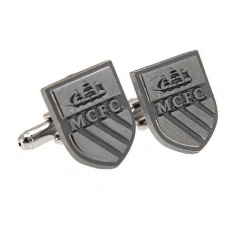 Manchester City FC Chrom Manschettenknöpfe One Size silber von Joom DACH