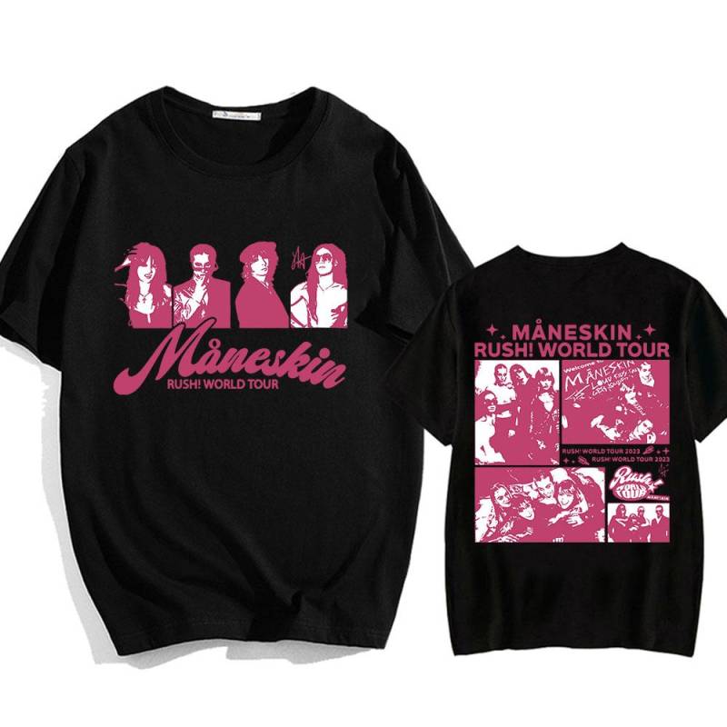 Maneskin Rush World Tour T-Shirts Lässiger Sommer Hochwertiges Baumwoll-T-Shirt Männer Frauen Grafikdruck T-Shirts L Maneskin Rush World Tour T-Shirts Lässiger Sommer Hochwertiges Baumwoll-T-Shirt Männer Frauen Grafikdruck T-Shirts L von Joom DACH