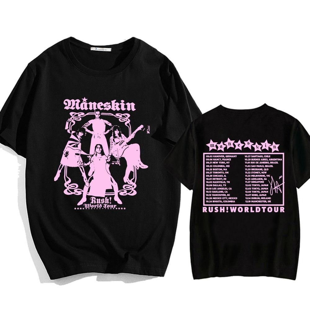 Maneskin Rush World Tour T-Shirts Lässiger Sommer Hochwertiges Baumwoll-T-Shirt Männer Frauen Grafikdruck T-Shirts M Maneskin Rush World Tour T-Shirts Lässiger Sommer Hochwertiges Baumwoll-T-Shirt Männer Frauen Grafikdruck T-Shirts M von Joom DACH