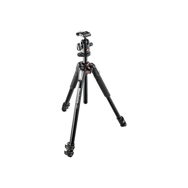 Manfrotto 055 Stativ - 3 Aluminiumsegmente + 3D-Kugelkopf - Max. Gewicht 8 kg - Integrierte Wasserwaage von Joom DACH