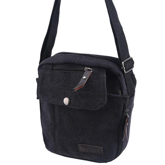 Mann Mode Herren Canvas Umhängetasche Handtasche Messenger Sling Schultaschen schwarz von Joom DACH