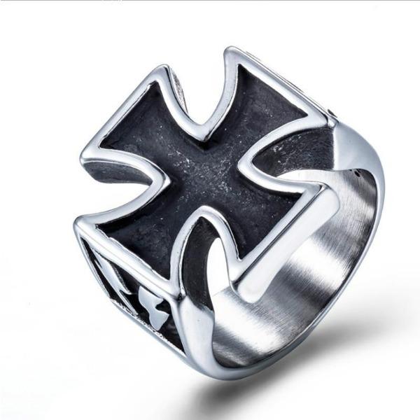 Mann Punk Coole Kreuz Ringe Für Männer 3D Kreuz Stil Ringe Männer Mode Schmuck Einzigartige Geschenke 7 von Joom DACH