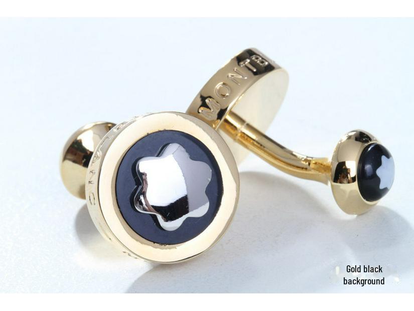 Manschettenknöpfe für Herren in Sternform mit Pflaumenblüte – Elegantes Geschenk-Accessoire 18K von Joom DACH