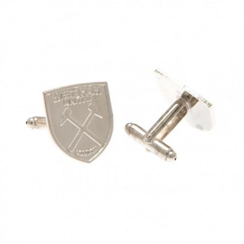 Manschettenknöpfe mit versilbertem Wappen von West Ham United FC One Size silber von Joom DACH