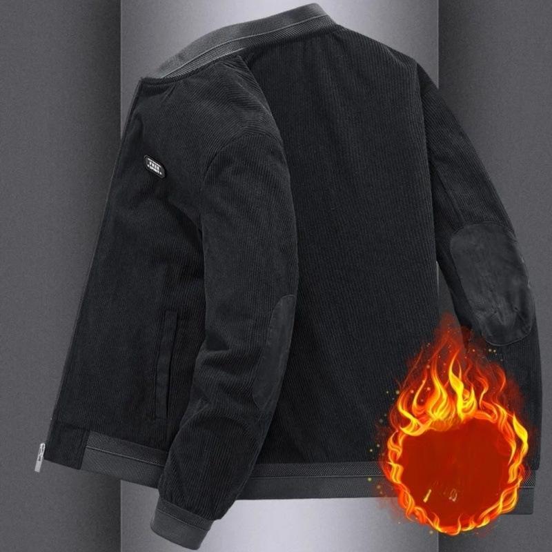 Mantel Herren Herbst und Winter Lose Oberbekleidung Herren Baseball Kragen Retro Fleece Verdickte Jacke XL von Joom DACH