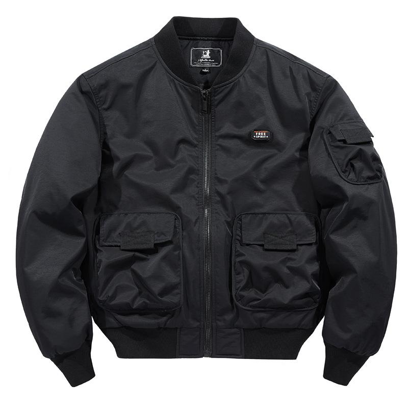 Mantel Herren Herbst und Winter Neu Verdickte Baumwolle Mehrere Taschen Baseballtrikot Pilot Herrenjacke Oberteil 2XL von Joom DACH