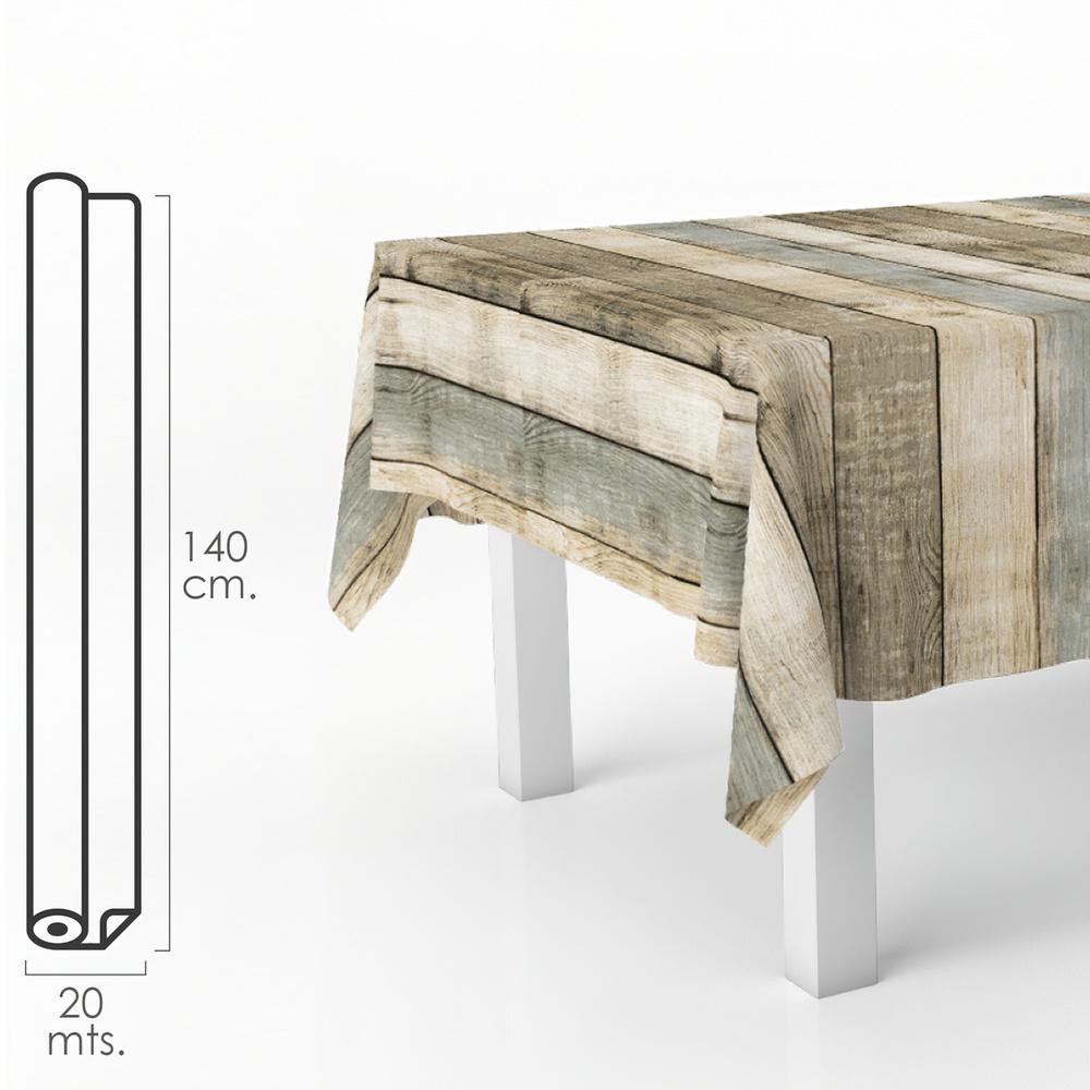 Rechteckige Wachstuch-Tischdecke Holzbretter. Wasserdichtes, schmutzabweisendes PVC 140 cm. x 20 Meter. Nachschneidbare Rolle. Innen und Außen Rechteckige Wachstuch-Tischdecke Holzbretter. Wasserdichtes, schmutzabweisendes PVC 140 cm. x 20 Meter. Nachschneidbare Rolle. Innen und Außen von Joom DACH