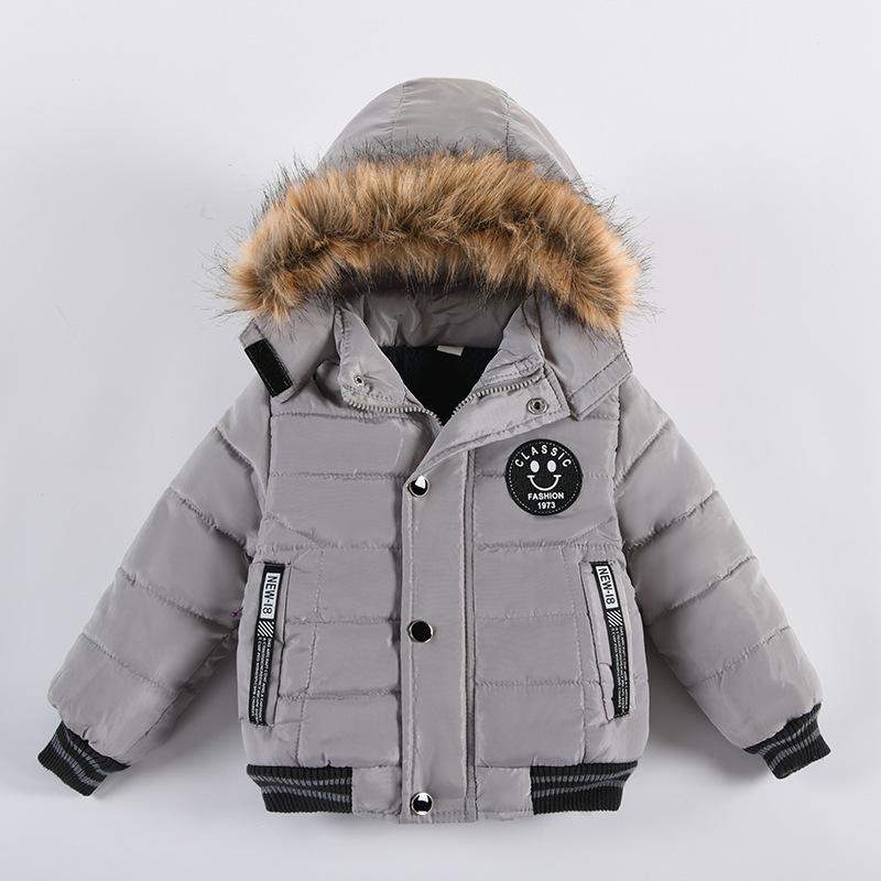 Mantel Kinder Winterjacke Mantel Jungen Jacke Warme Kapuze Kinderkleidung 100 graue von Joom DACH