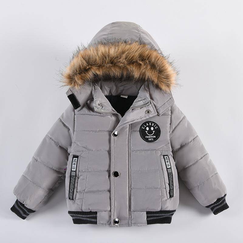 Mantel Kinder Winterjacke Mantel Jungen Jacke Warme Kapuze Kinderkleidung 100 graue von Joom DACH