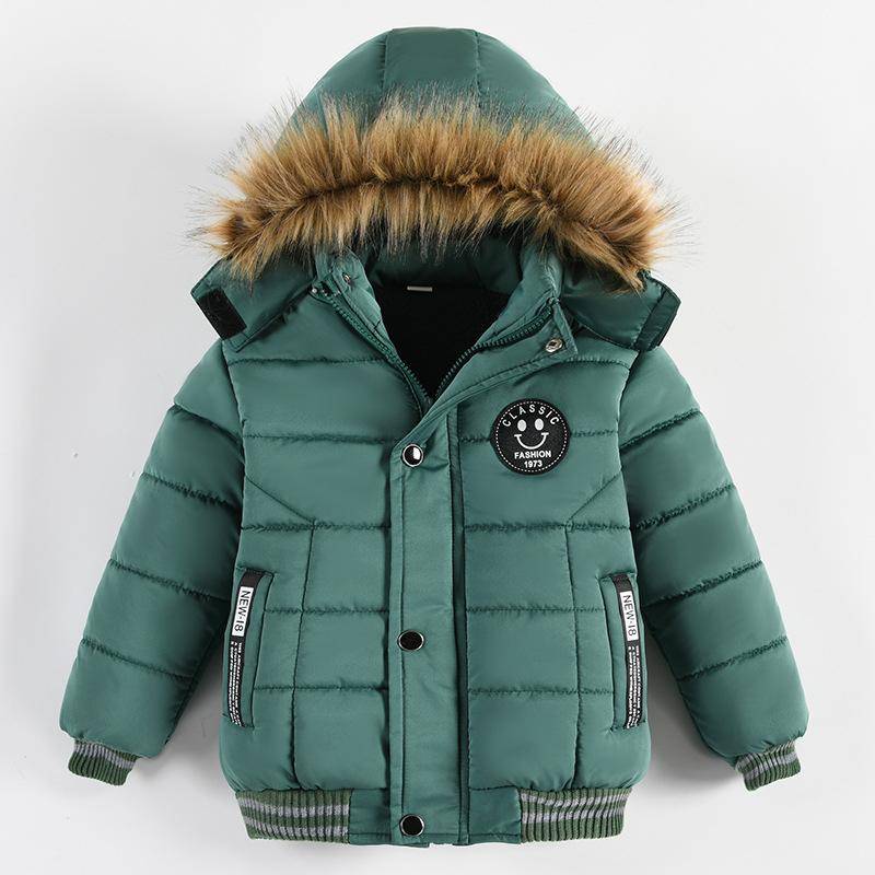 Mantel Kinder Winterjacke Mantel Jungen Jacke Warme Kapuze Kinderkleidung 110 grün von Joom DACH