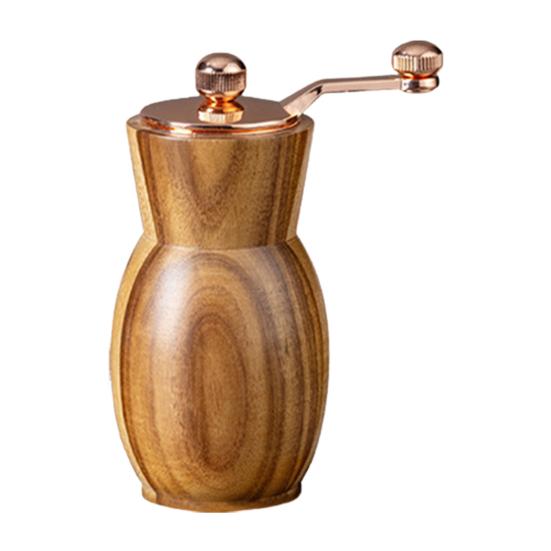 Manuelle Pfeffermühle Moderne Handkurbelmühle mit Akazienholzkörper Metall 5inch von Joom DACH