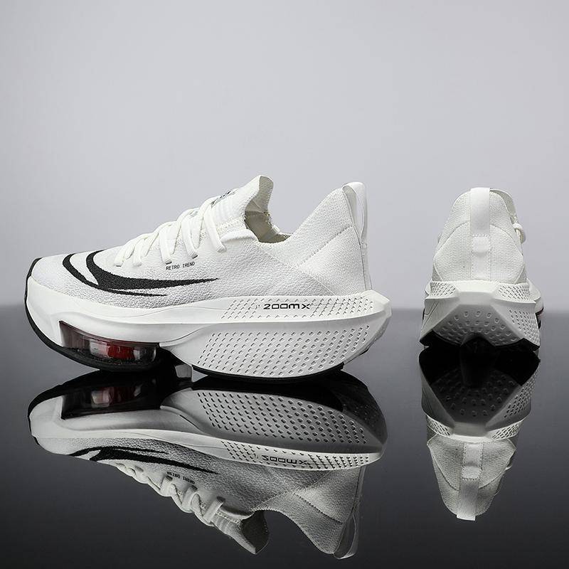 Marathon Air Cushion Herren Sport Laufschuhe Atmungsaktiv Leichte Damen Bequeme Sportliche Rutschfeste Carbonplatte Sneakers 41 weiß von Joom DACH