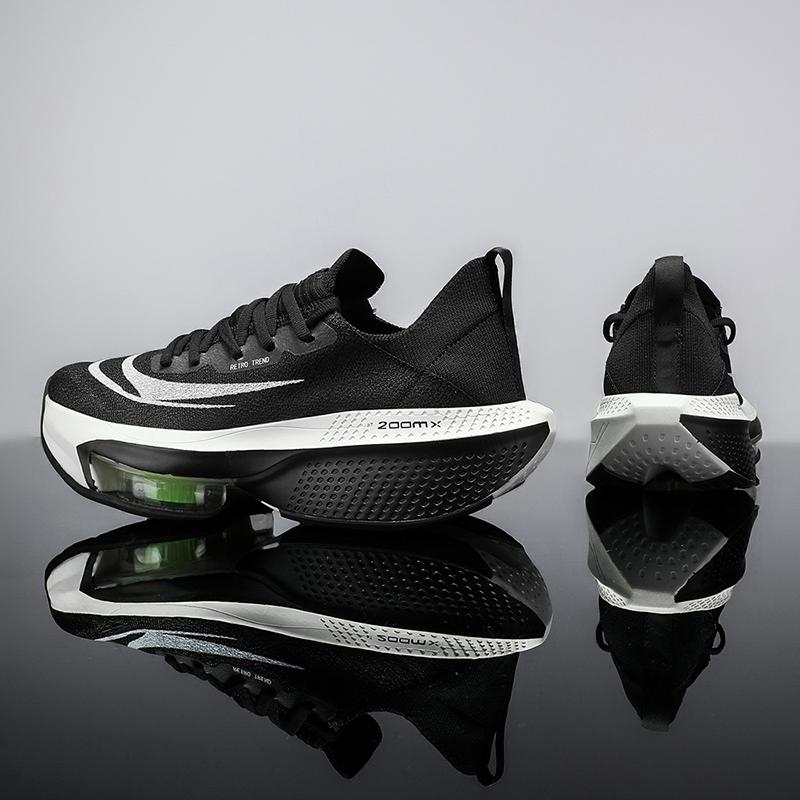 Marathon Air Cushion Herren Sport Laufschuhe Atmungsaktiv Leichte Damen Bequeme Sportliche Rutschfeste Carbonplatte Sneakers 44 schwarz von Joom DACH