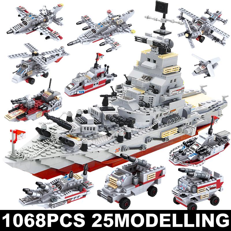 Marine Kriegswagen Schiff Armee Boot Flugzeug Modell Kriegsschiffe Bausteine Kompatibel mit Lego Bauset für Jungen Steine Spielzeug von Joom DACH