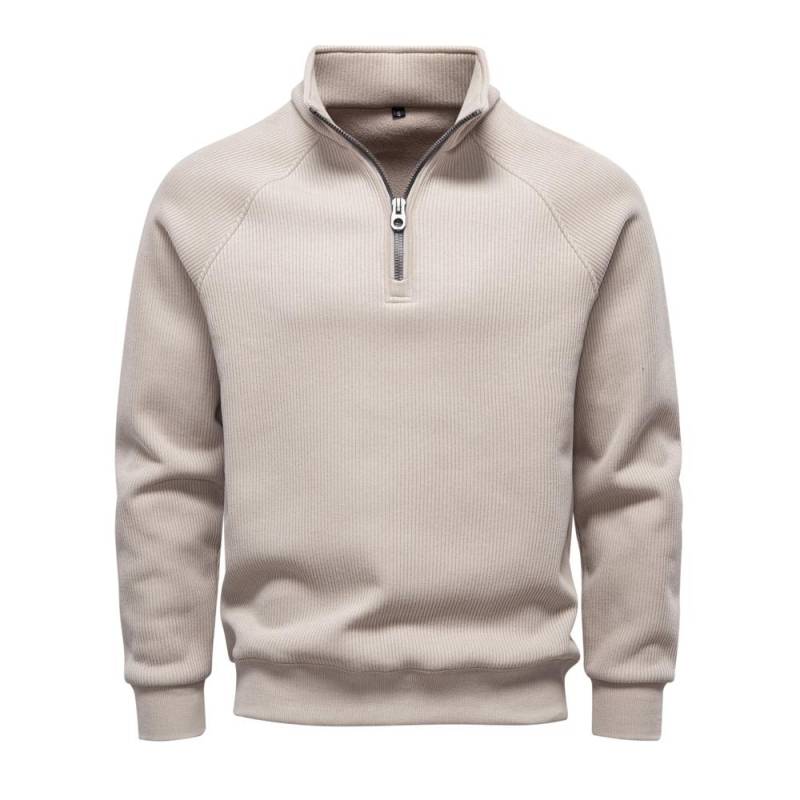 Marke AIOPESIN Herren Winter Thermo-Pullover Baumwolle Reißverschluss Slim Fit Thermo-Unterhemd Top Luxus Softshell Pullover Sweatshirt EUR M 65-75kg von Joom DACH