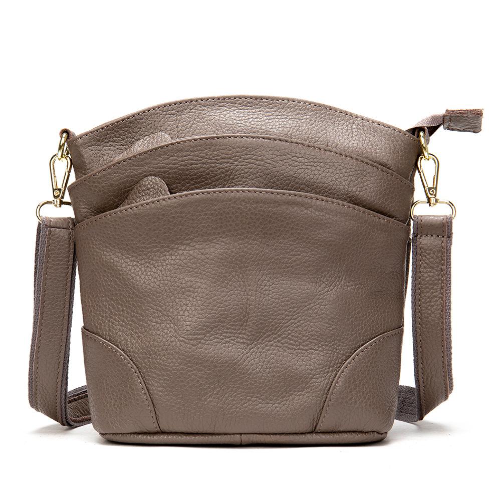Marke Design Luxus Damen Eimer Umhängetasche Aus Echtem Leder Einzelnen Schulter Tasche Große Kapazität Weibliche Einfarbig Handtasche grau Marke Design Luxus Damen Eimer Umhängetasche Aus Echtem Leder Einzelnen Schulter Tasche Große Kapazität Weibliche Einfarbig Handtasche grau von Joom DACH