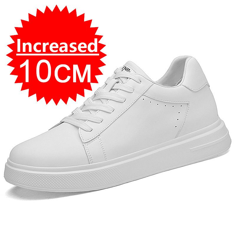 Marke Elevator Schuhe Herren Erhöhungsschuhe Leder Höhenzunahme 6/8/10cm Lifting Herren Höhenvergrößerung Herren Freizeitsneaker 44 von Joom DACH