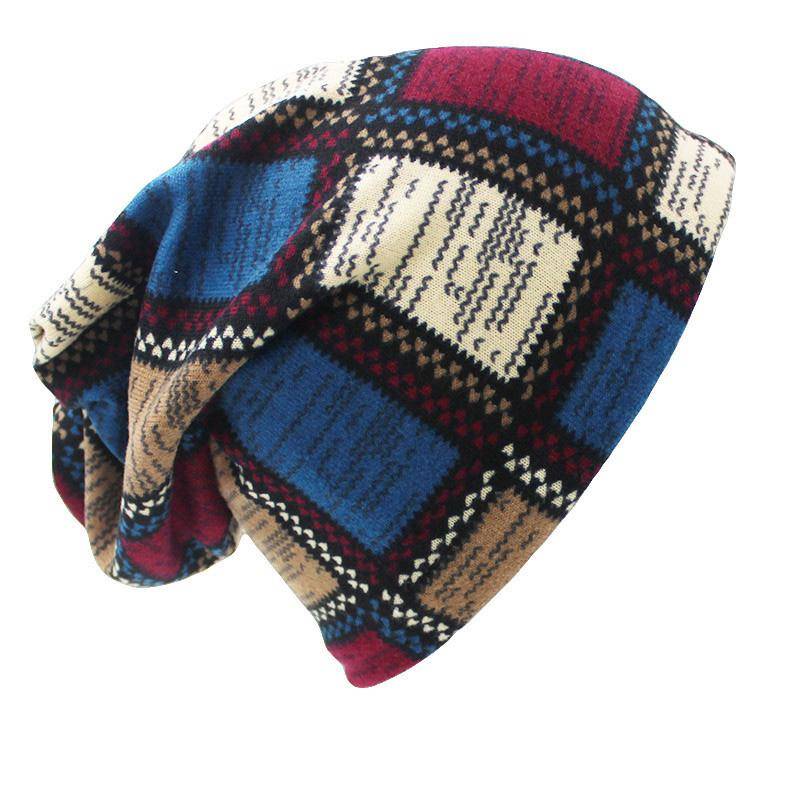 Marke Herbst Winter Hüte Für Frauen Skullies Und Mützen Männer Hut Unisex Plaid Design Kontrast Farbe Damen Hut BHT022 One Size von Joom DACH
