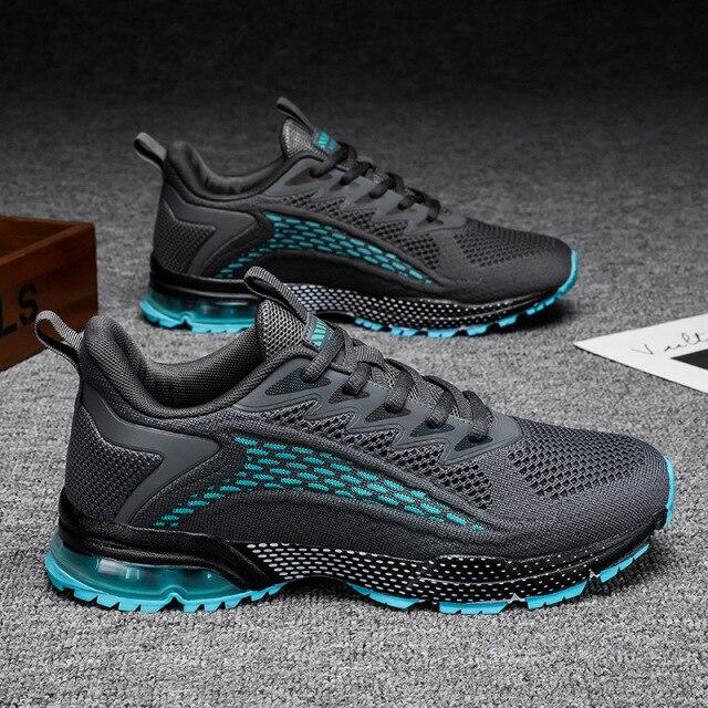 Marke Herren Laufschuhe Sommer Atmungsaktive Mesh-Schuhe Herren Freizeitschuhe Leder Mode Sommerschuhe Mann Weich Bequem 43 grau von Joom DACH