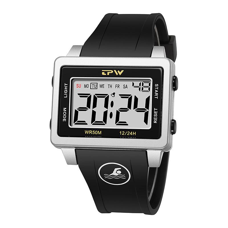 Marke Herren Luxus Analog Digital Uhren Militär Armee Uhr Sport LED Wasserdicht Armbanduhr silber von Joom DACH